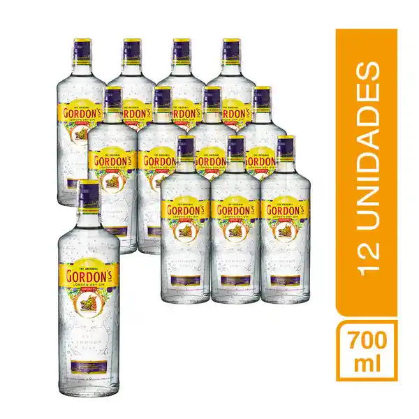 Gordons Dry Gin Pack 12 Botellas Ebra 700Ml