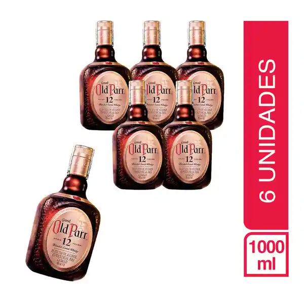 Old Parr Pack 6 Botellas 12 Años 1000Ml