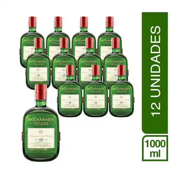   Buchanans  Pack 12 Botellasdeluxe 1000Ml 
