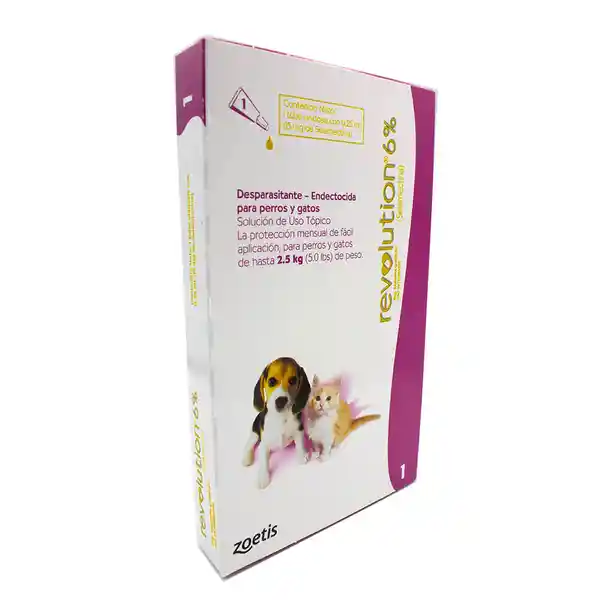 Revolution Antiparasitario 6% Interno Perros y Gatos 2.5 Kg