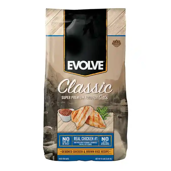 Evolve Alimento Para Gato Classic Pollo y Arroz 1.36 Kg