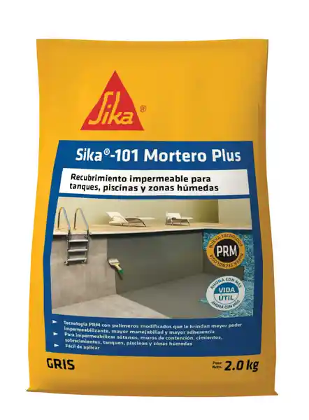 Sika 101 Mortero Plus Recubrimiento 101 Gris 2Kl