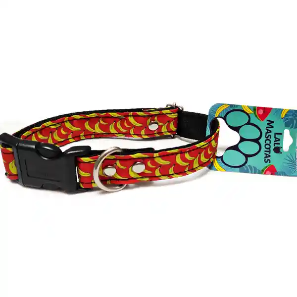 Lalo Mascotas Collar Porta Placa Bananos