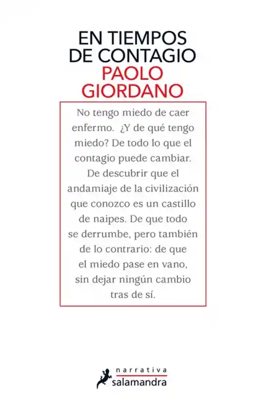 En Tiempos de Contagio - Paolo Giordano