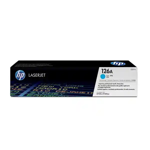 Hp Cartucho de Tóner 126A Cian Original Laserjet Ce311A