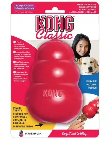 Kong Juguete Dispensador En Caucho Classic Portapasabocas Xl