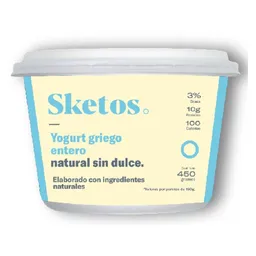 Sketos Yogurt Griego Entero Natural