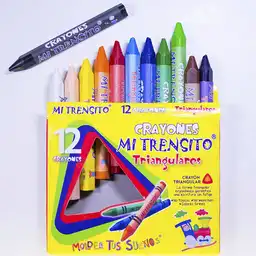 Mi Trensito Caja de Crayón Triangular Jumbo Color Surtido