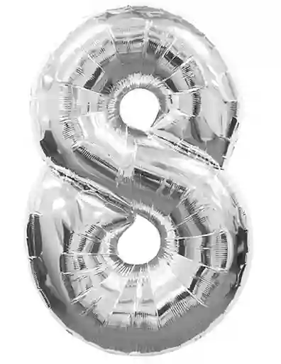 L&A World Globo Decorativo Número 8 Plateado
