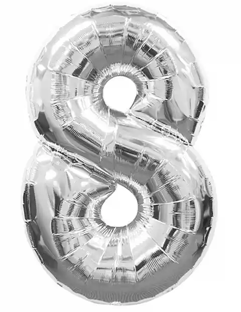 L&A World Globo Decorativo Número 8 Plateado