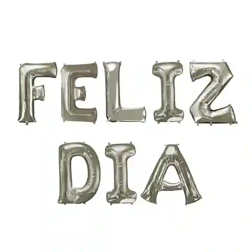 Asecointe Frase de Feliz Día Plateado