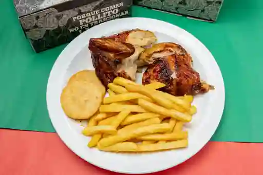 1/2 Pollo Asado con Papa