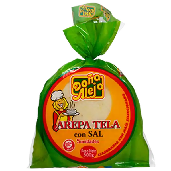 Dona Aleja Arepa Tela Sin Sal