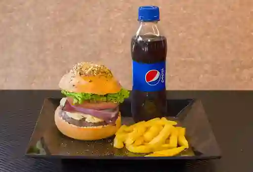 Combo Burger Artesanal Clásica Francesas