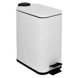 Expressions Papelera Pedal Rectangular Blanca 5 L