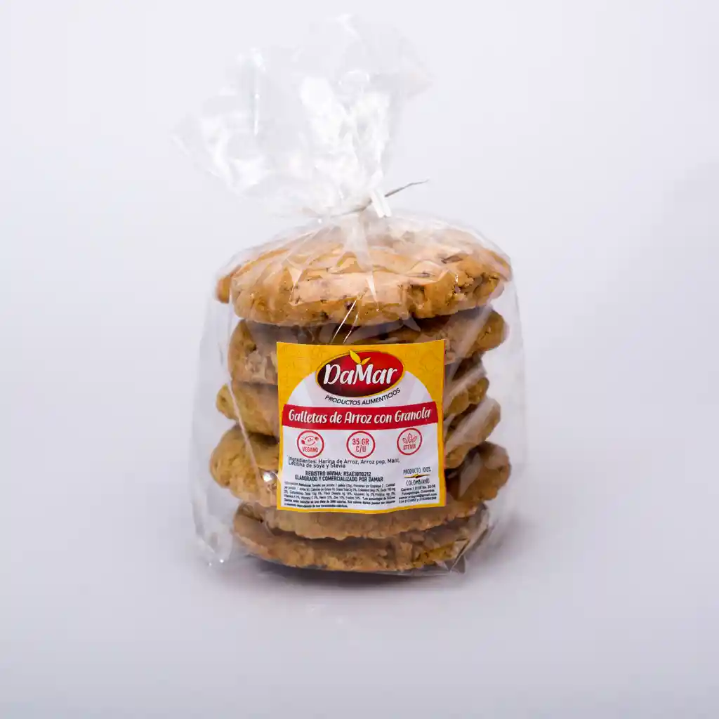 GALLETAS DE ARROZ CON GRANOLA x6