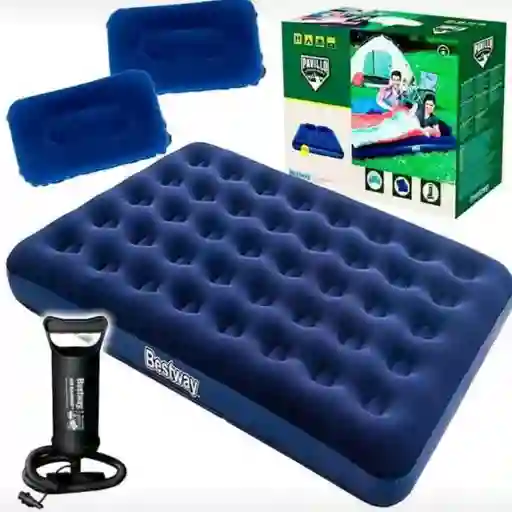 Colchon Inflable Doble Dos Almohadas E Inflador