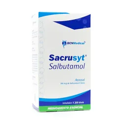 Sacrusyt Inhalador 200 Dosis Salbutamol (100 mcg)