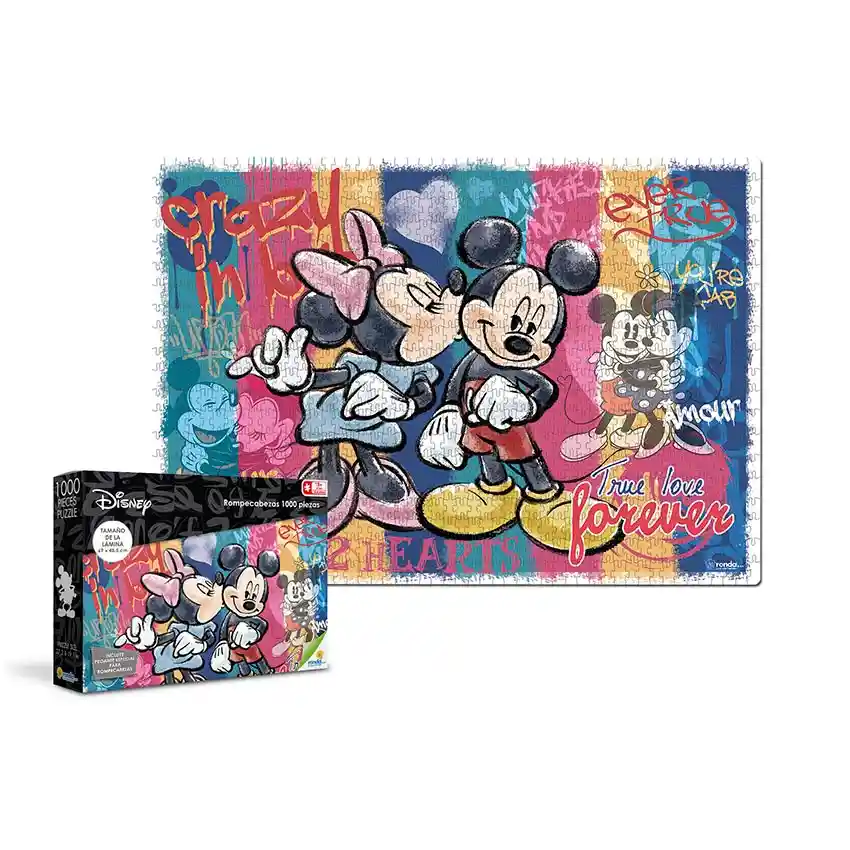 Ronda Rompecabezas 1000 Piezas Disney Mickey Y Minnie