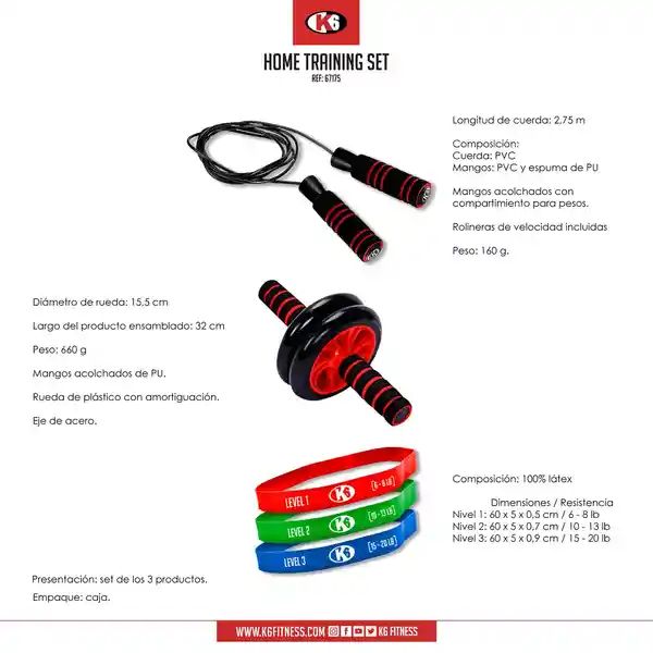 K6 Set Para Entrenamiento en Casa