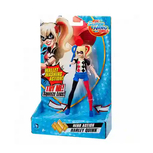 Dc Super Hero Girls Figura de Acción Harley Quinn de Mazo