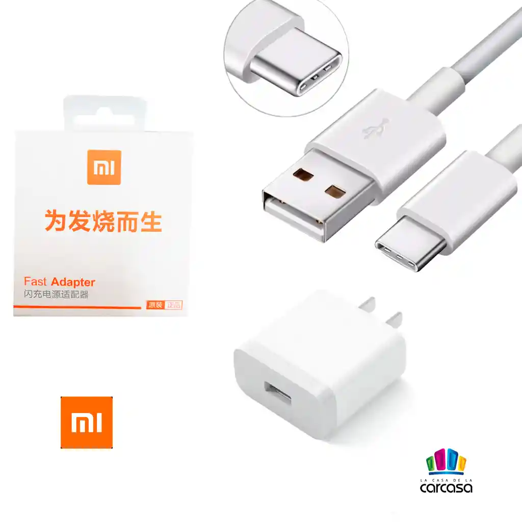 Xiaomi Cargador Original (Cubo + Cable) Type C