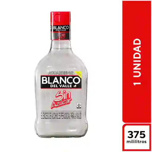 Aguardiente Blanco Del Valle 375 ml
