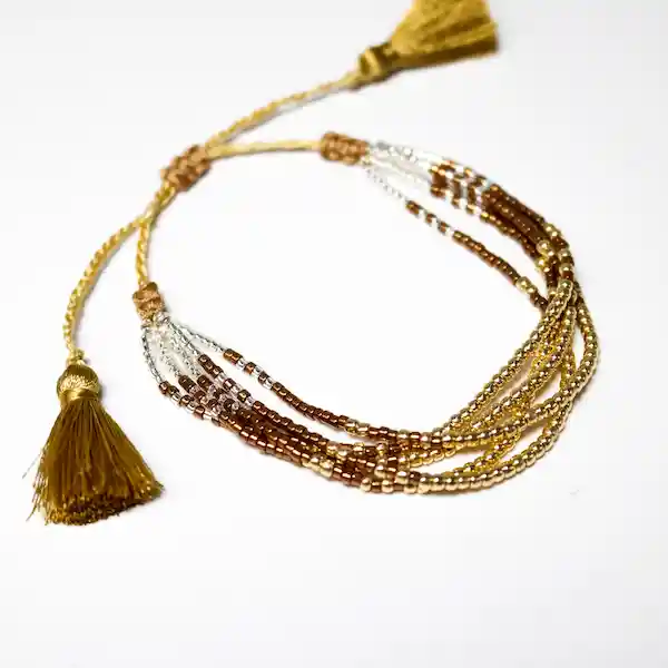 Trementina Pulsera Miyuki Ocre y Dorado