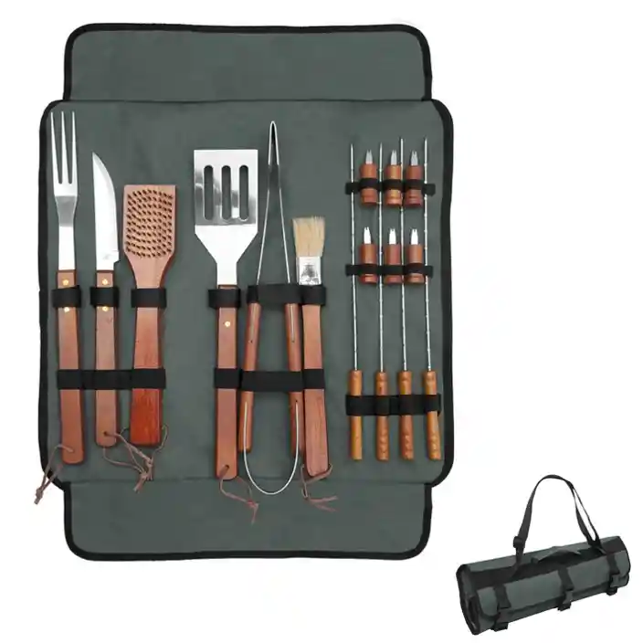 Mega Set Para Bbq Y Asados Spring 16 Piezas En Acero - Landik