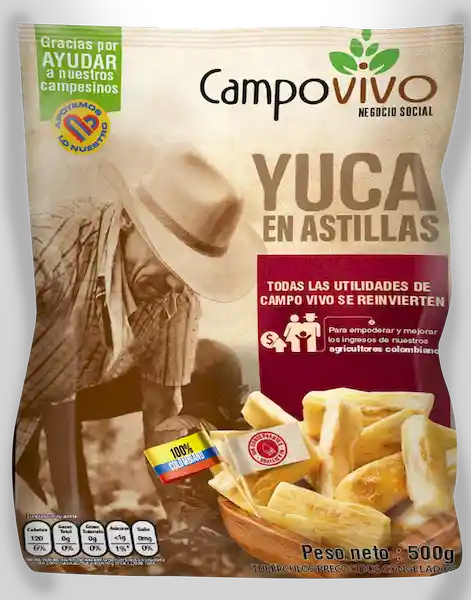 Campo Vivo Yuca en Astillas Congeladas