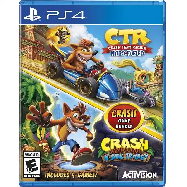   Playstation  Videojuego Ps4 Crash Team Racing + Crash Bandicoot 