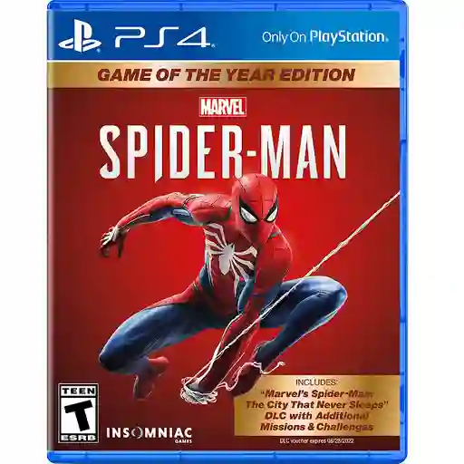 Ps4 Videojuego Spiderman Game Of The Gear