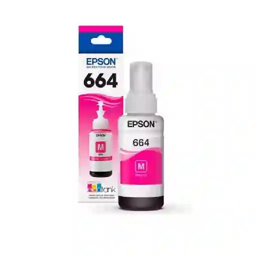 Botella De Tinta Epson T664 Magenta Original