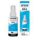 Botella De Tinta Epson T664 Cyan Original