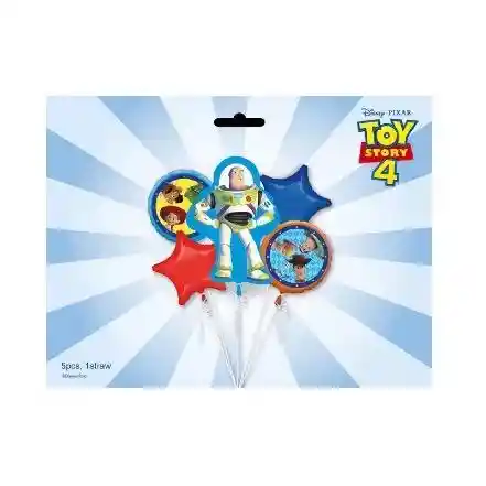 GLOBOS TOY STORY PAQUETE POR 5 PIEZAS 