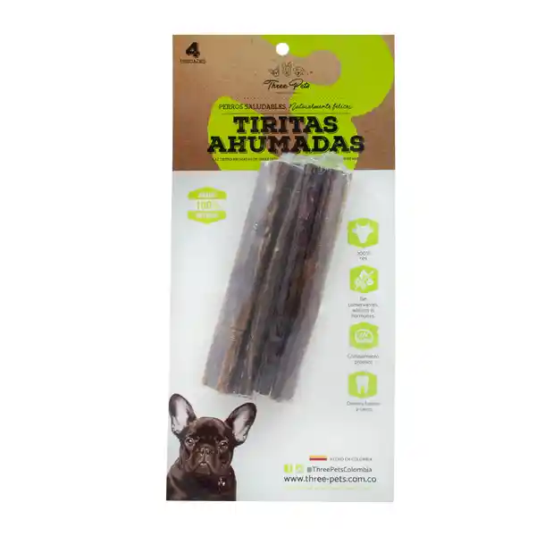 Three Pets Snacks Tiritas Ahumadas