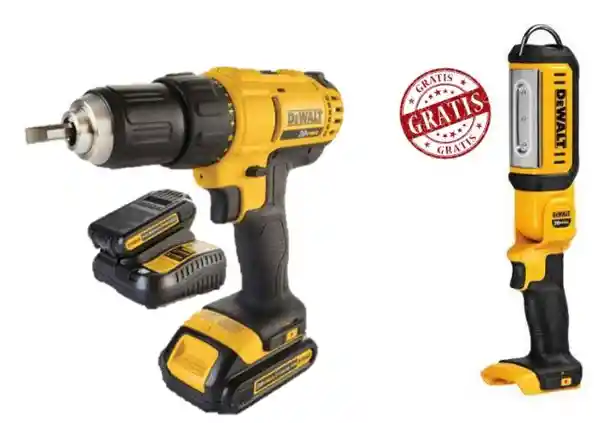 Dewalt Taladro Atornillador 20V Máxima + Linterna