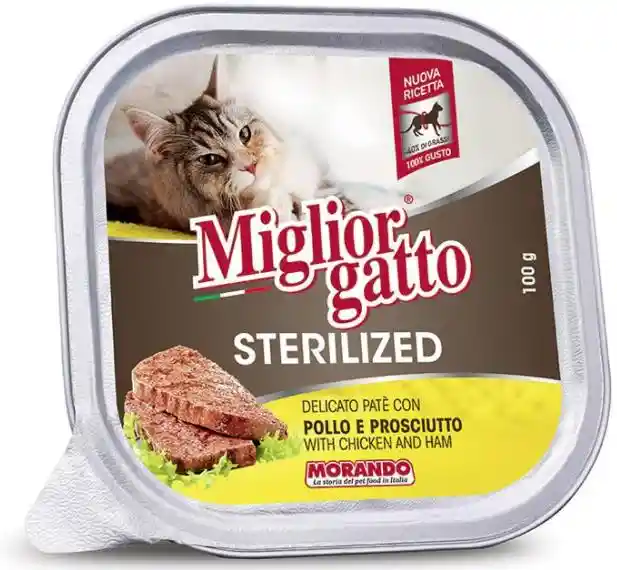 Migliorgatto Alimento para Gatos Sterilized Sabor a Pollo y Jamón