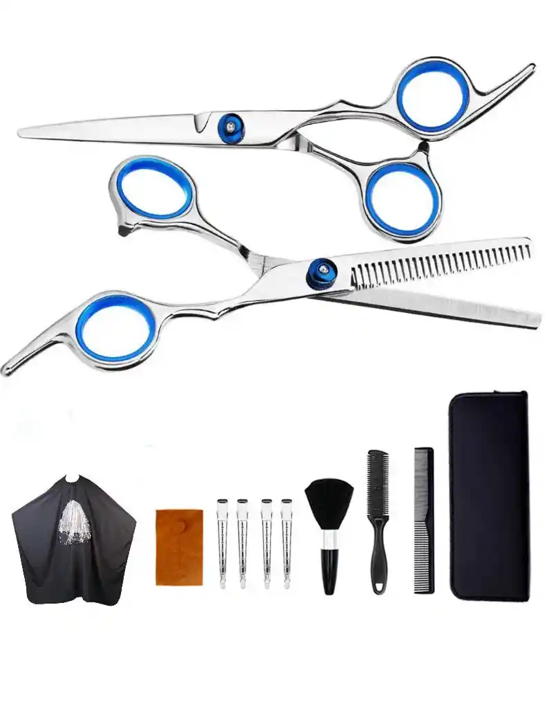 Tijeras De Peluquería Grafiladora, Peine Y Estuche Kit Set