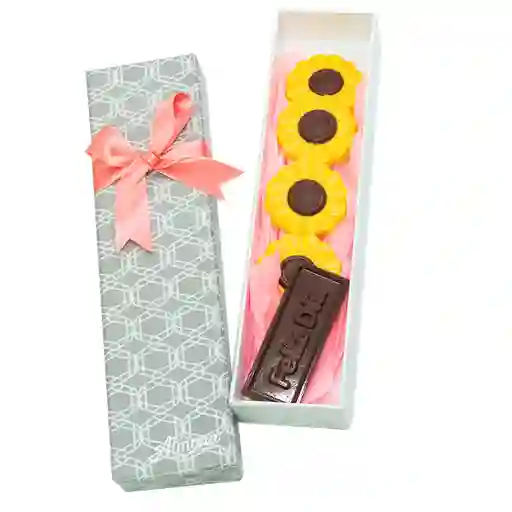 Ramo De Girasoles Por 4 Unidades En Chocolate