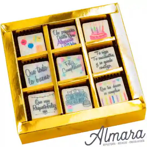 Caja Bombones Serigrafía Cumple De Chocolate