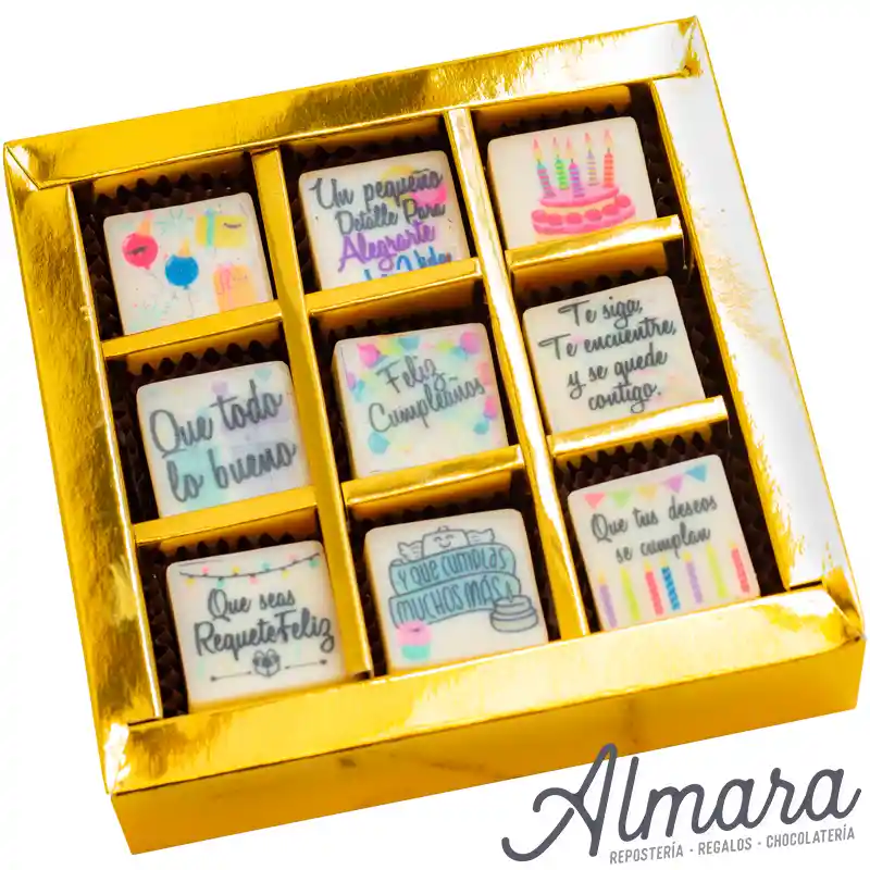 Caja Bombones Serigrafía Cumple De Chocolate