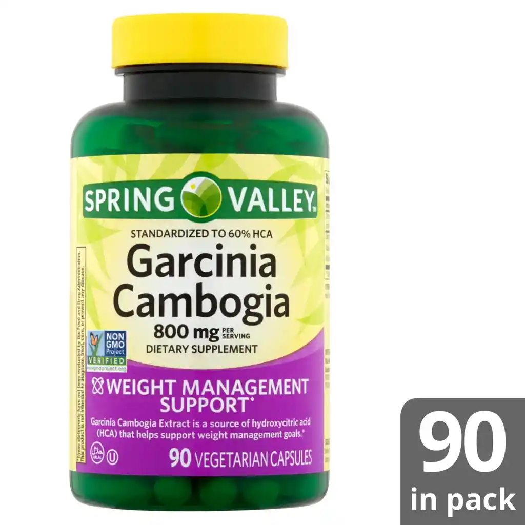 GARCINIA CAMBOGIA 60% HCA 800Mg 90 capsulas de Spring Valley