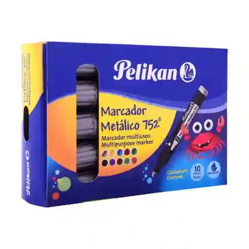 Pelikan Marcador Metálico Plata