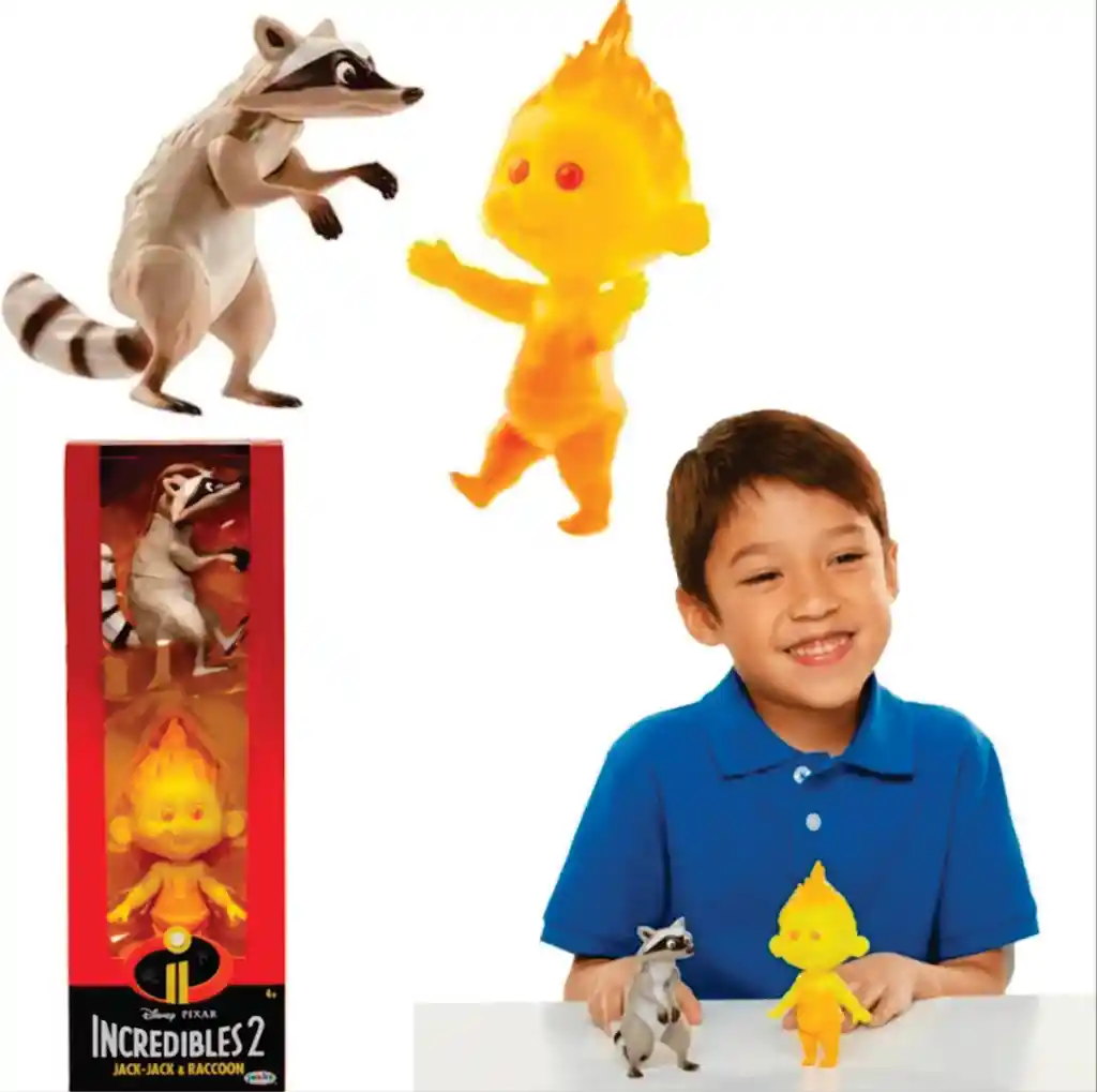 Increibles Figuras Jack-jack Y Raccoon