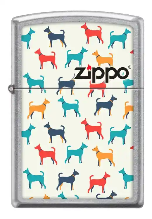 Encendedor Zippo Cromo Perros A Color