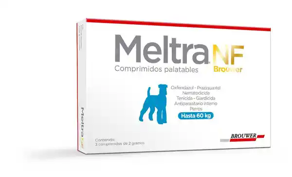 Meltra NF Antiparasitario Para Perro de 20 a 60 Kg 3 Comprimidos