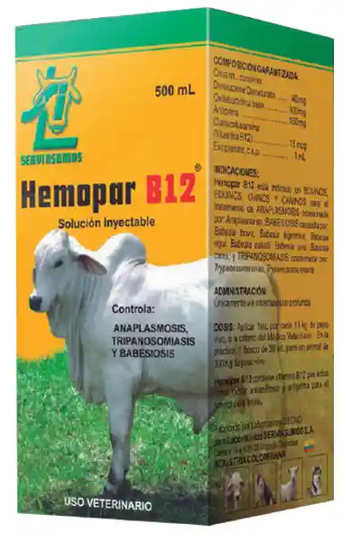 Hemopar B12 Solución Inyectable 100 mL (40 mg/100 mg/150 mg)