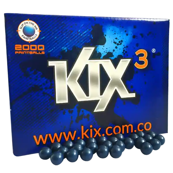 Kix Bola de Paintball en Caja Color Azul