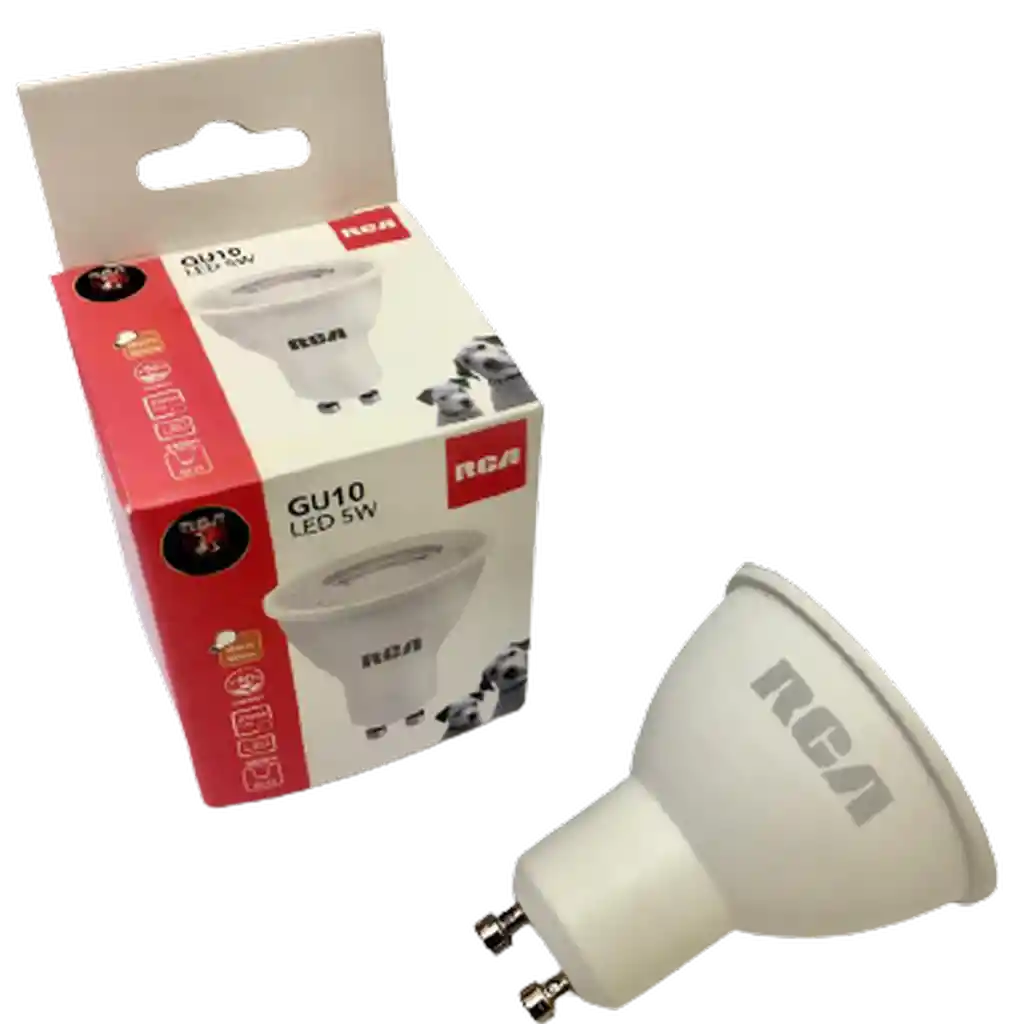 bombillo led gu10 Rca 5w luz calida amarilla 380lm 87/277v 